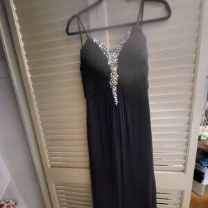 Navy Vintage Strapless Prom Dress Size 4